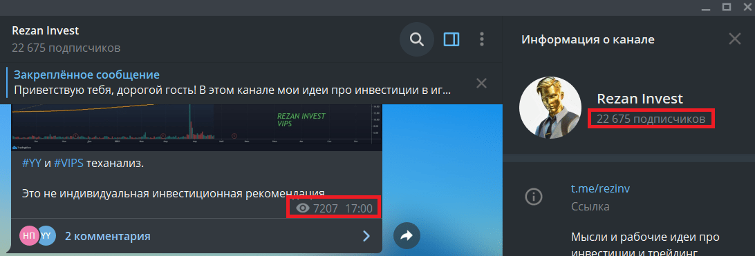 активность канал rezan invest 