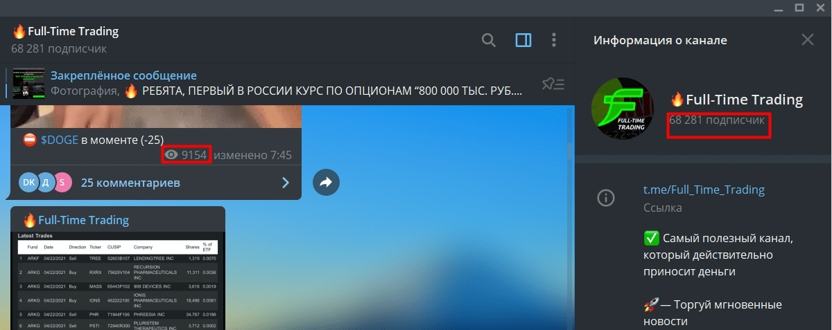 телеграмм full time trading