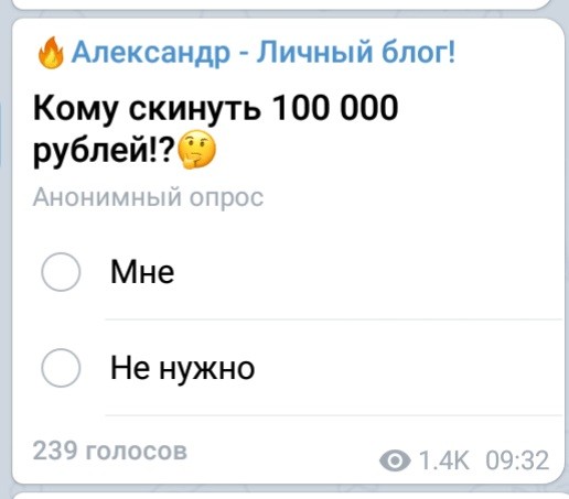 Анонимный опрос о денежном бонусе