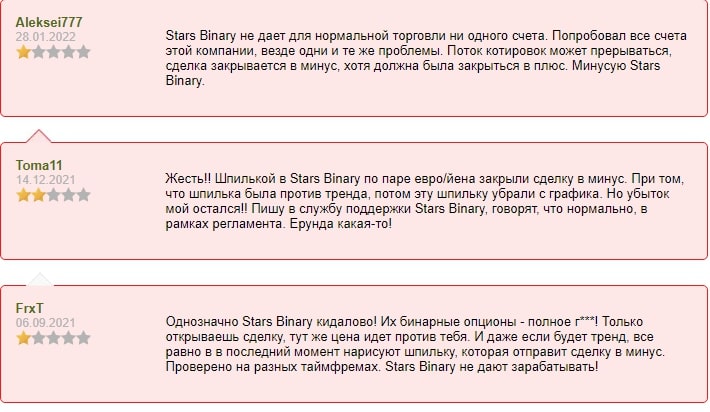 Stars Binary отзывы