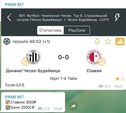 Телеграмм канал Prime bet