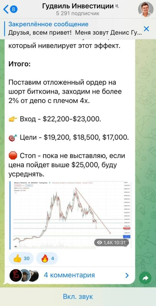 Гудвиль Инвестиции Телеграмм проект