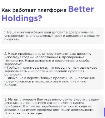 Как работает платформа Better Holdings