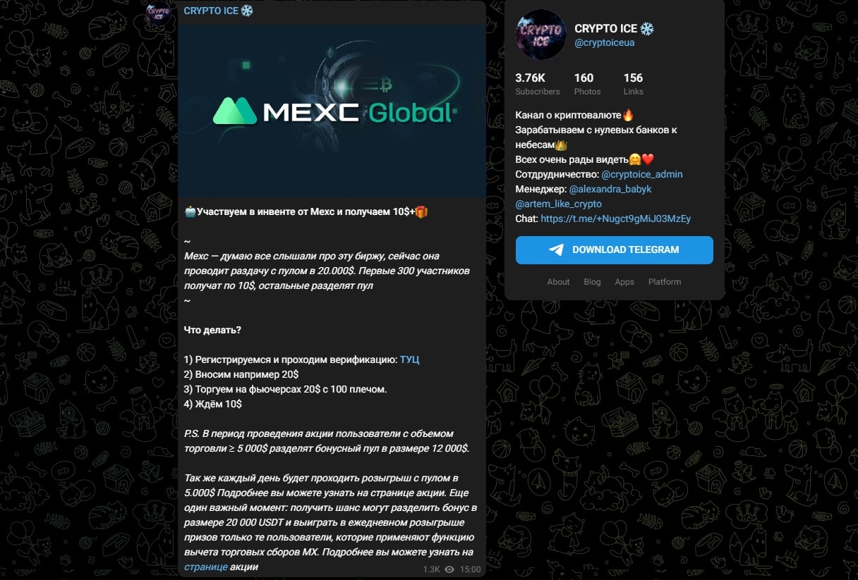 Crypto Ice admin телеграмм канал