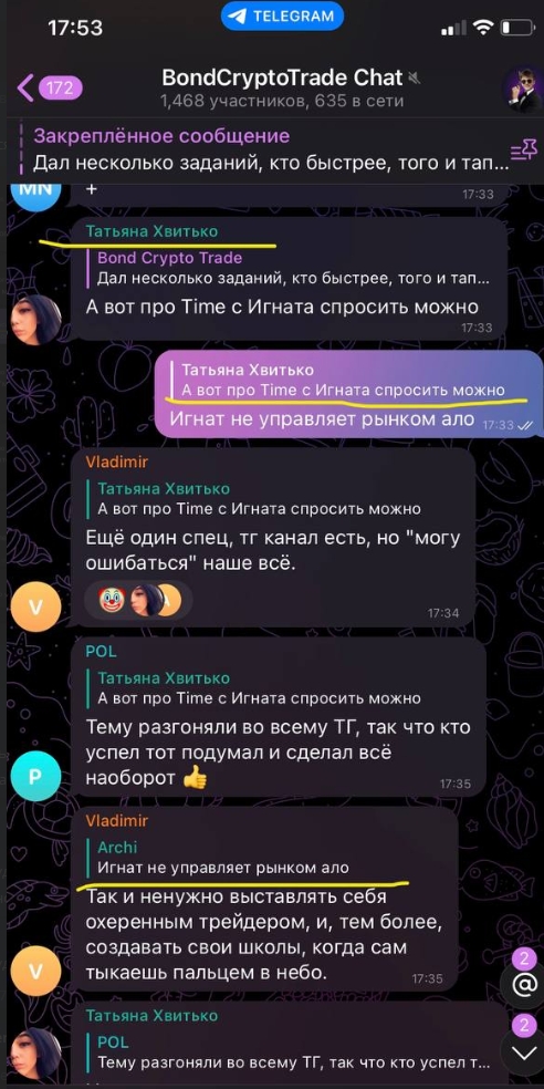 Игнат Бонд отзывы клиентов