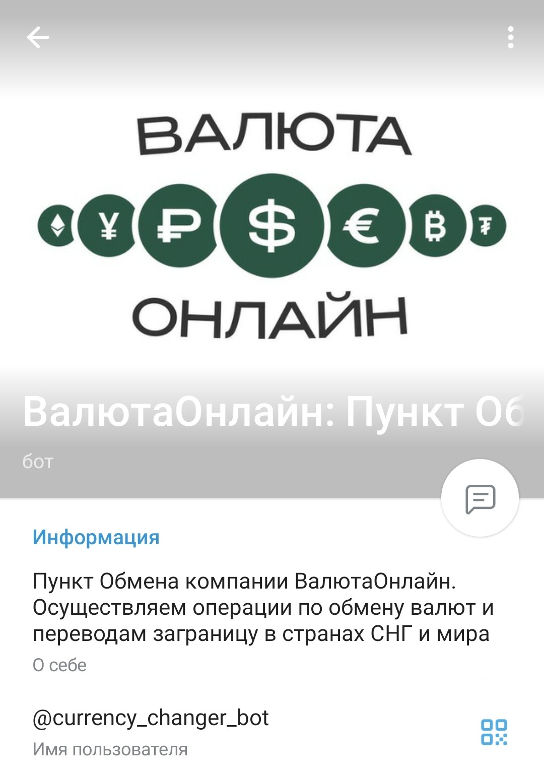 Currency Changer bot телеграм