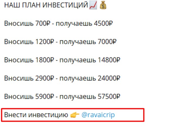 Ravi Crip телеграм условия