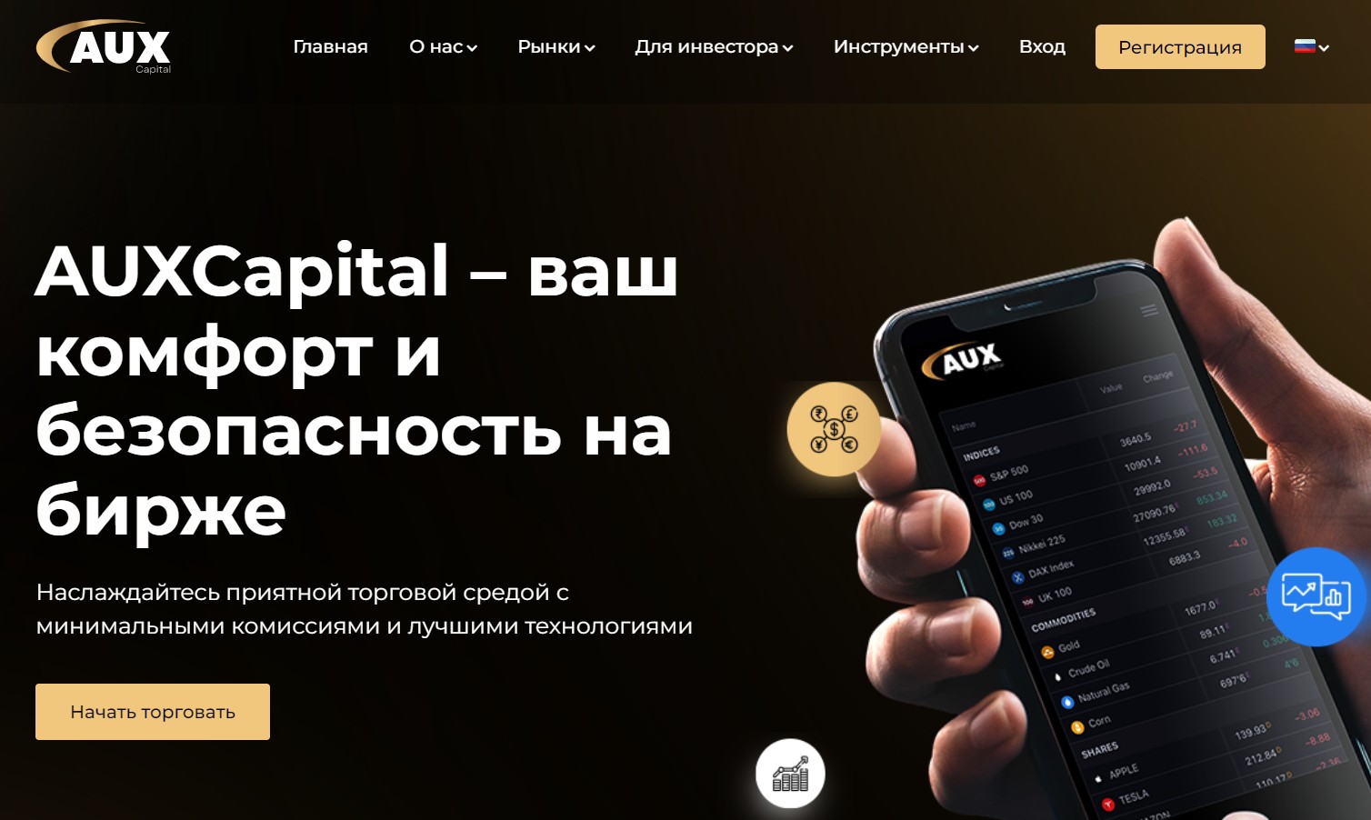 Сайт AUX Capital обзор