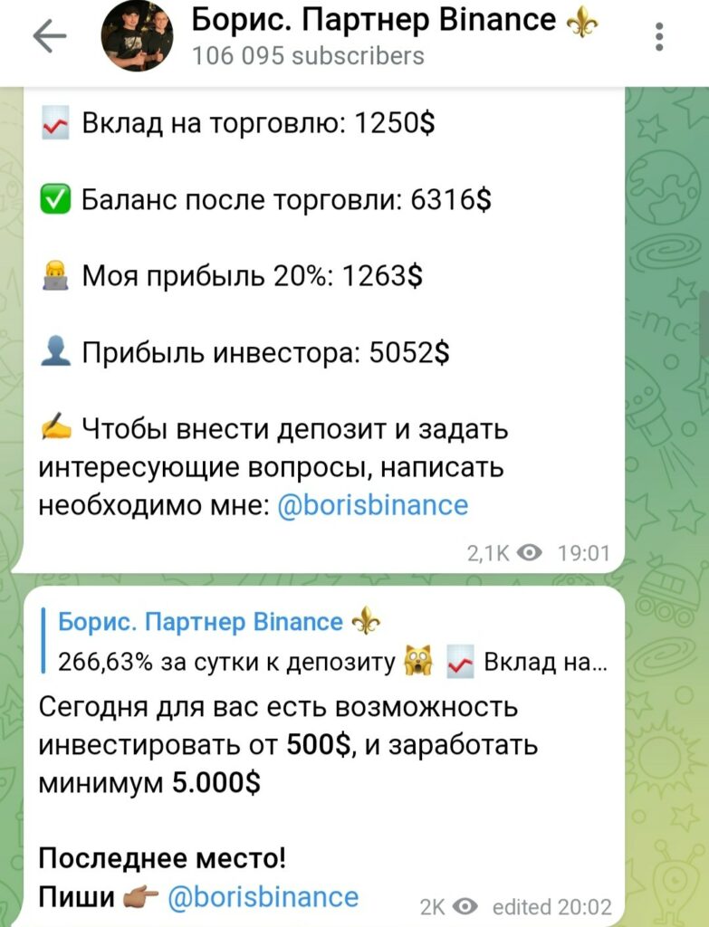 Обзор канала Борис партнер Binance