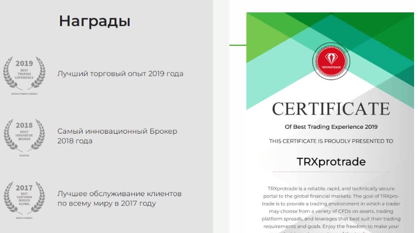 Информация о TRXprotrade