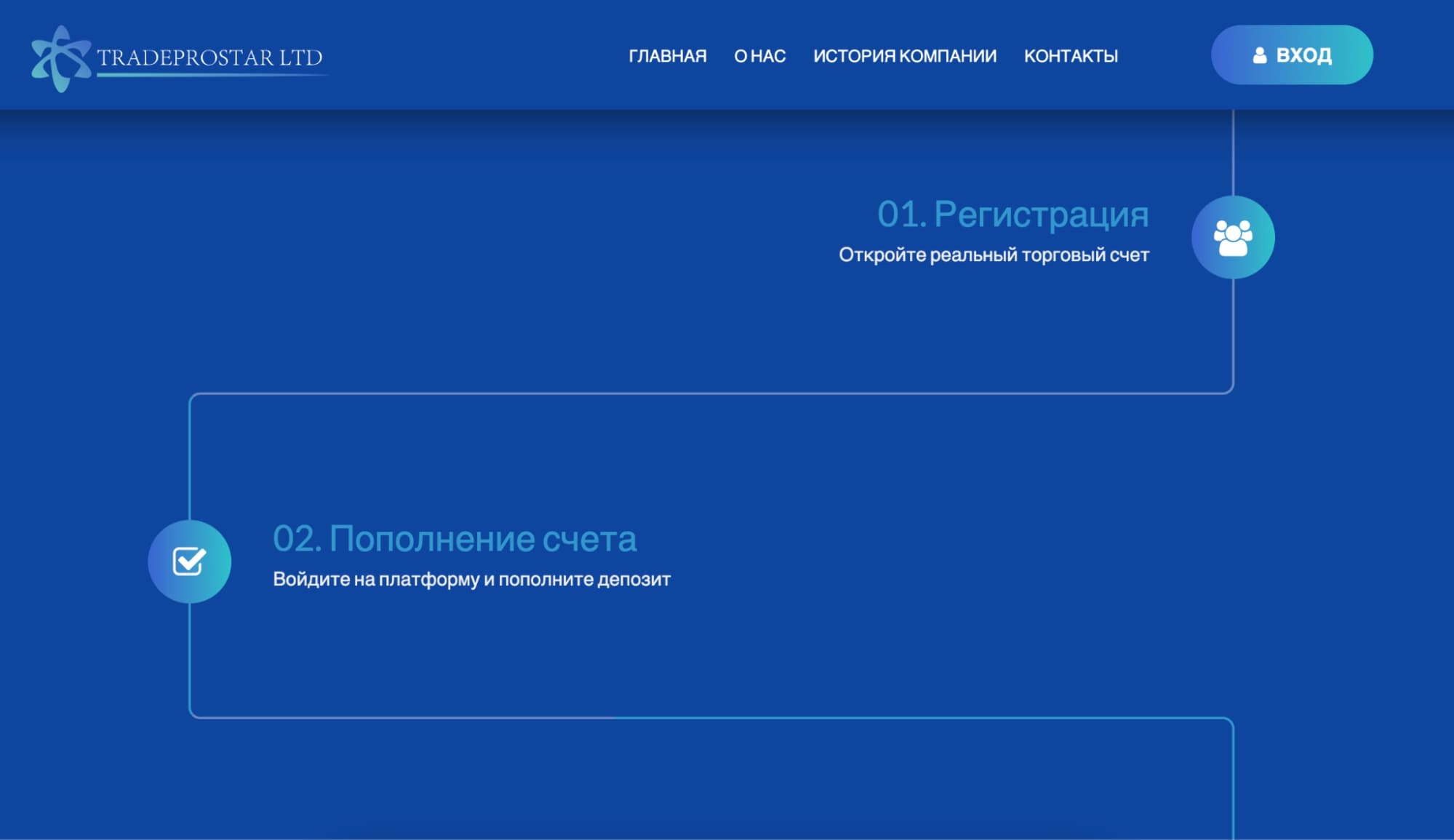 Регистрация в Tradeprostar com