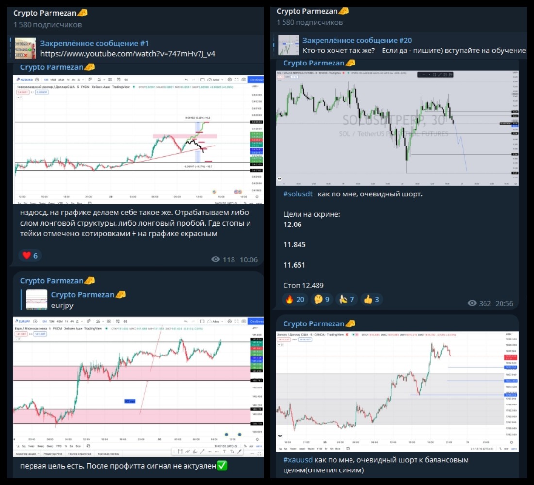 Сигналы в ВИП канале Crypto Parmezan