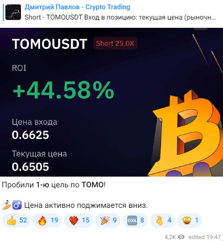 Сигналы на канале Crypto Trading