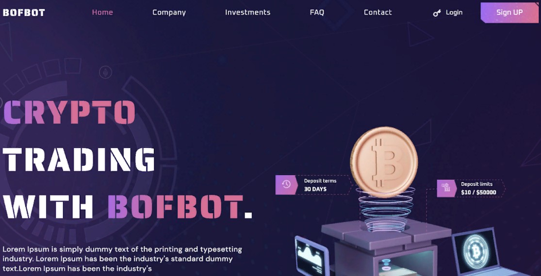 Сайт проекта Bofbot.com